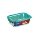 Rectangular Lunchbox with Lid Luminarc Keep'n Lagon Turquoise 1,97 l 22 x 15,6 x 7,2 cm Glass (6 Units)