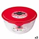 Round Lunch Box with Lid Ô Cuisine Prep&store Ocu Red 1 L 17 x 17 x 9 cm Glass (3 Units)