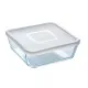 Square Lunch Box with Lid Pyrex Cook & Freeze 2 L 19 x 19 cm Transparent Silicone Glass (4 Units)