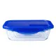 Hermetic Lunch Box Pyrex Cook & Go Blue 1,7 L 24 x 18 cm Glass (5 Units)