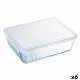 Rectangular Lunchbox with Lid Pyrex Cook & Freeze 19 x 14 x 5 cm 800 ml Transparent Silicone Glass (6 Units)