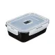 Hermetic Lunch Box Luminarc Pure Box Black 1,22 L Glass (6 Units)