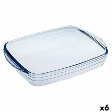 Molde Rectangular Ô Cuisine Ocuisine Vidrio Transparente Vidrio 28 x 20 x 5 cm Rectangular (6 Unidades)