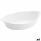 Serving Platter Luminarc Smart Cuisine Oval White Glass 6 Units 38 x 22 cm