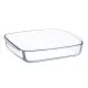 Serving Platter Ô Cuisine Squared 25 x 22 x 5 cm Transparent Glass (6 Units)