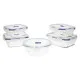 Set of lunch boxes Luminarc Pure Box Active (5 pcs) Bicoloured Glass 43 x 32 x 18 cm (5 Units)