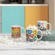 Cup Quid Hello Comics Multicolour Ceramic 330 ml (12 Units)