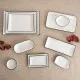 Snack tray Quid Gastro White Black Ceramic 20,5 x 11 x 3,5 cm (12 Units)