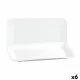 Fuente de Cocina Quid Basic Rectangular Cerámica Blanco (35,8 x 21 cm) (6 Unidades)