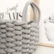 Cesta Decorativa Vinthera Moa Gris Algodón 35 x 25 x 13 cm