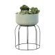 Macetero con soporte Vinthera Moa Verde Metal 20 x 20 x 30 cm (6 Unidades)