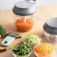 Manual vegetable chopper Quid Ozon Grey Metal 13,5 x 12 x 14,5 cm (12 Units)