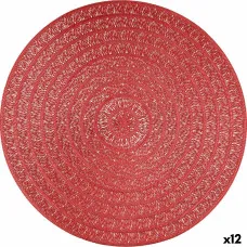 Salvamantel Quid Habitat Rojo Plástico Ø 38 cm (12 Unidades)