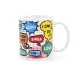 Cup Quid Wow Comics Multicolour Ceramic 330 ml (12 Units)