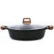 Casserole with lid Quid Karbon Cast aluminium Black 32 cm