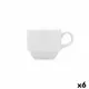 Cup Bidasoa Glacial Coffee Ceramic White 180 ml (6 Units)