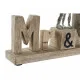 Figura Decorativa DKD Home Decor Mr & Mrs Plateado Aluminio (51 x 7,5 x 28 cm)