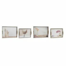 Set of trays DKD Home Decor Vase Golden Multicolour 40 x 30 x 6 cm Scandinavian (2 Units)