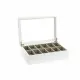 Caja-Joyero DKD Home Decor 102182 Relojes 28 x 19 x 9 cm Cristal Blanco Madera MDF