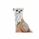 Decorative Figure DKD Home Decor 15 x 8 x 25 cm Orange White Leopard Colonial