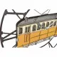 Wall Clock DKD Home Decor 49,5 x 3,5 x 48 cm Metal Green Yellow Vintage Train (2 Units)