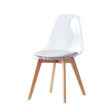 Dining Chair DKD Home Decor Grey Wood Polycarbonate (54 x 47 x 81 cm)