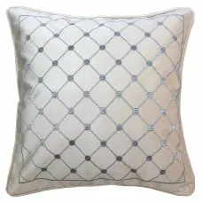 Cojín DKD Home Decor 8424001850327 Gris 45 x 10 x 45 cm Blanco Rombos