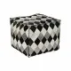 Puff DKD Home Decor Poliéster Piel (45 x 45 x 40 cm)