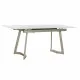 Mesa de Comedor DKD Home Decor Cristal Dorado Metal Blanco (140 x 80 x 76 cm)