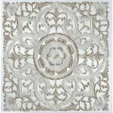 Wall Decoration DKD Home Decor White Mandala MDF Wood (60 x 2 x 60 cm)
