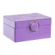Caja-Joyero DKD Home Decor 23 x 17 x 10 cm Lila Poliuretano Madera MDF