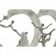 Decorative Figure DKD Home Decor 32,5 x 10 x 47 cm Silver White Ballet Dancer Modern Stripped (2 Units)