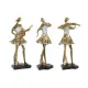 Figura Decorativa DKD Home Decor Música 20 x 12 x 41,5 cm Bailarina Dorado Romántico (3 Unidades)