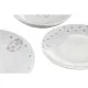 Dinnerware Set DKD Home Decor Porcelain Pink White 27 x 27 x 3 cm 18 Pieces