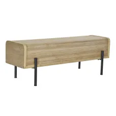 Bench DKD Home Decor Natural Wood Metal 120 x 40 x 43 cm