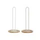 Kitchen Paper holder Home ESPRIT Beige Grey Natural Metal Rubber wood 15 x 15 x 31 cm (2 Units)