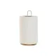 Kitchen Paper holder Home ESPRIT Beige Grey Natural Metal Rubber wood 15 x 15 x 31 cm (2 Units)