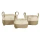 Basket set Home ESPRIT Natural Light brown Jute Modern 41 x 30 x 33 cm (3 Pieces)