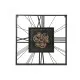 Wall Clock Home ESPRIT Black Golden Metal Crystal 80 x 8 x 80 cm