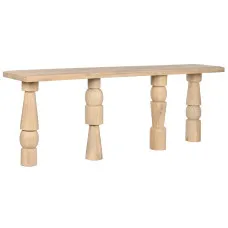 Console Home ESPRIT Yellow Mango wood 216 x 40 x 77 cm