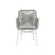 Sillón de jardín Home ESPRIT Blanco Gris Aluminio ratán sintético 57 x 63 x 84 cm