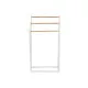 Toallero de Pie Home ESPRIT Blanco Natural Metal Bambú 45 x 22 x 85 cm