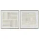 Cuadro Home ESPRIT Blanco Beige Escandinavo 83 x 4,5 x 83 cm (2 Unidades)