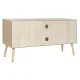 Mueble de TV Home ESPRIT Natural Madera de Paulonia Madera MDF 120 x 40 x 60 cm