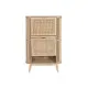 Shoe Rack Home ESPRIT Golden Natural Rattan Fir wood Tropical 70 x 29 x 115 cm