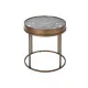 Small Side Table Home ESPRIT Black Golden Metal Crystal 48 x 48 x 51 cm