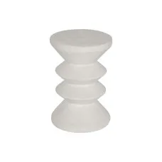 Mesita Auxiliar Home ESPRIT Blanco Resina 31 x 31 x 45 cm