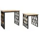 Juego de 2 mesas Home ESPRIT Madera Metal 64 x 34 x 65 cm