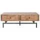 Mesa de Centro Home ESPRIT Natural Metal Madera de acacia 115 x 70 x 40 cm
