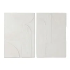 Wall Decoration Home ESPRIT White Modern 80 x 5 x 120 cm (2 Units)